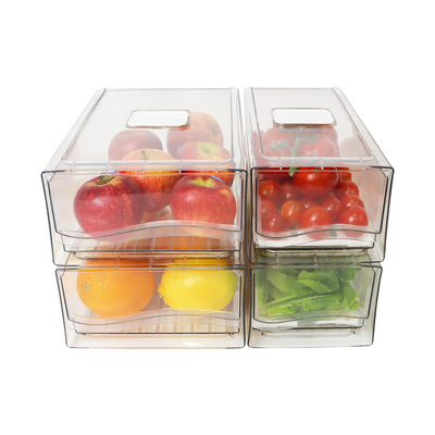 Fridge Organiser Container with Drawer Medium (Set of 2)