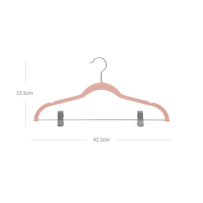 Velvet Hangers with Adjustable Clips Pink (Set of 30)