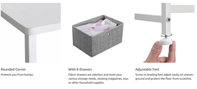 Elio Chest of 6 Drawers - Grey