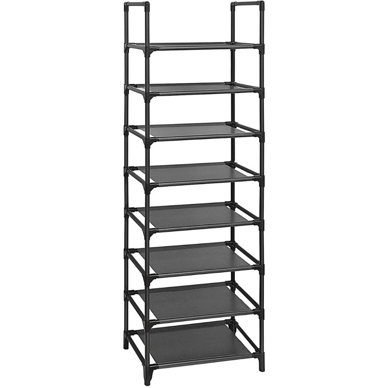 Shoe Rack Storage 8 Tier 16 Pair - Black