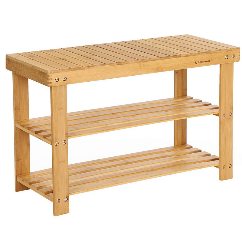 3 Tier Bamboo Shoe Storage Rack - Natural