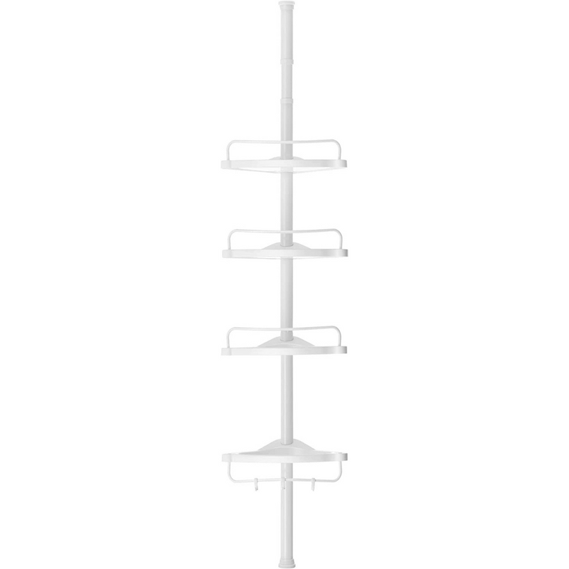 Expandable Bathroom Caddy Corner Shelf Rack  (White)