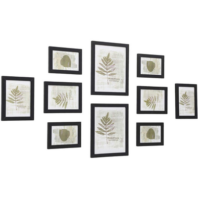 Collage Photo Frames Black (Set of 10)