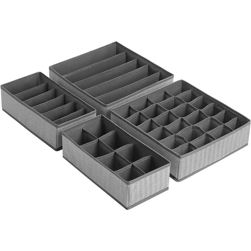 Drawer Organiser Grey (Set of 4)