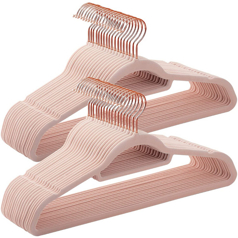 Velvet Coat Hangers Pink (Set of 50)