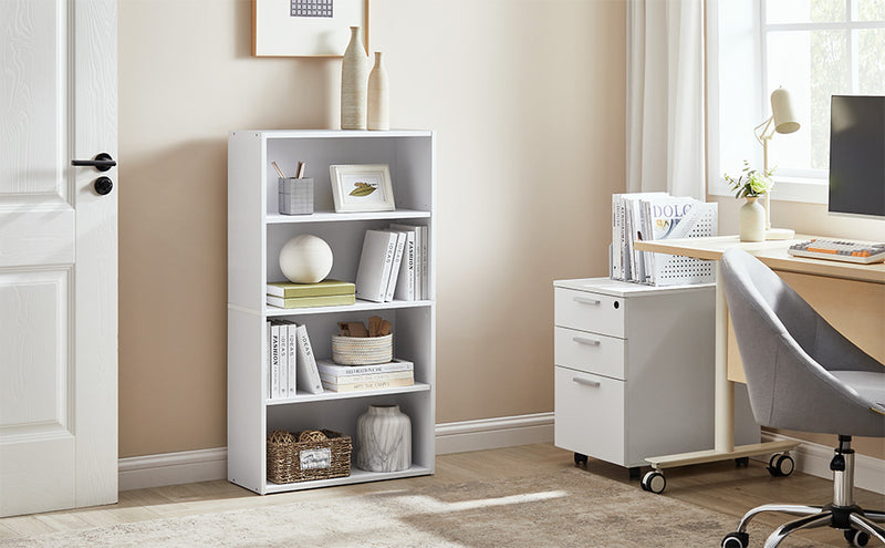 4 Tier Bookcase 24 x 60 x 107.5 cm - White