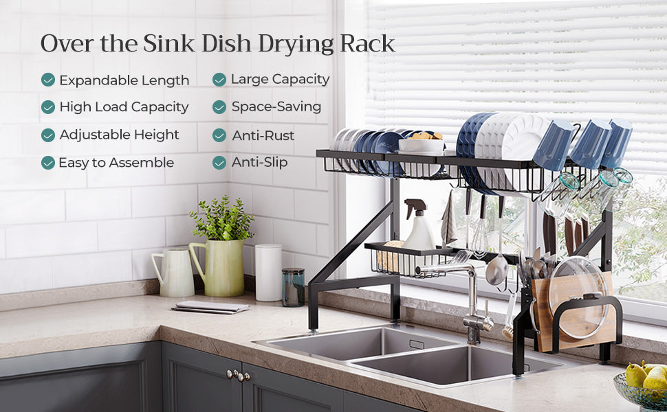 Over The Sink Kitchen Dish Drying Rack Space General