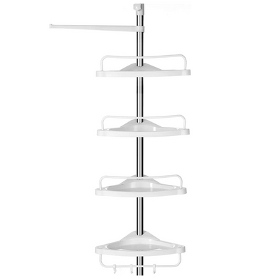 Bathroom Shower Corner Shelf Adjustable Caddy With Chrome Finish