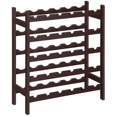 5 Tier Bamboo Wine Rack 30 Bottles