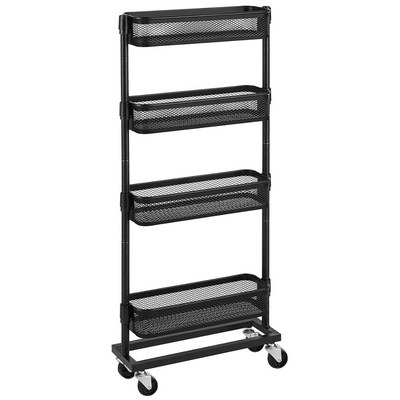 4-Tier Slim Space Saving Steel Trolley