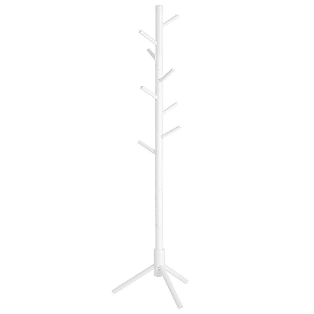 Vasagle Free Standing Solid Wood Coat Rack White Space General