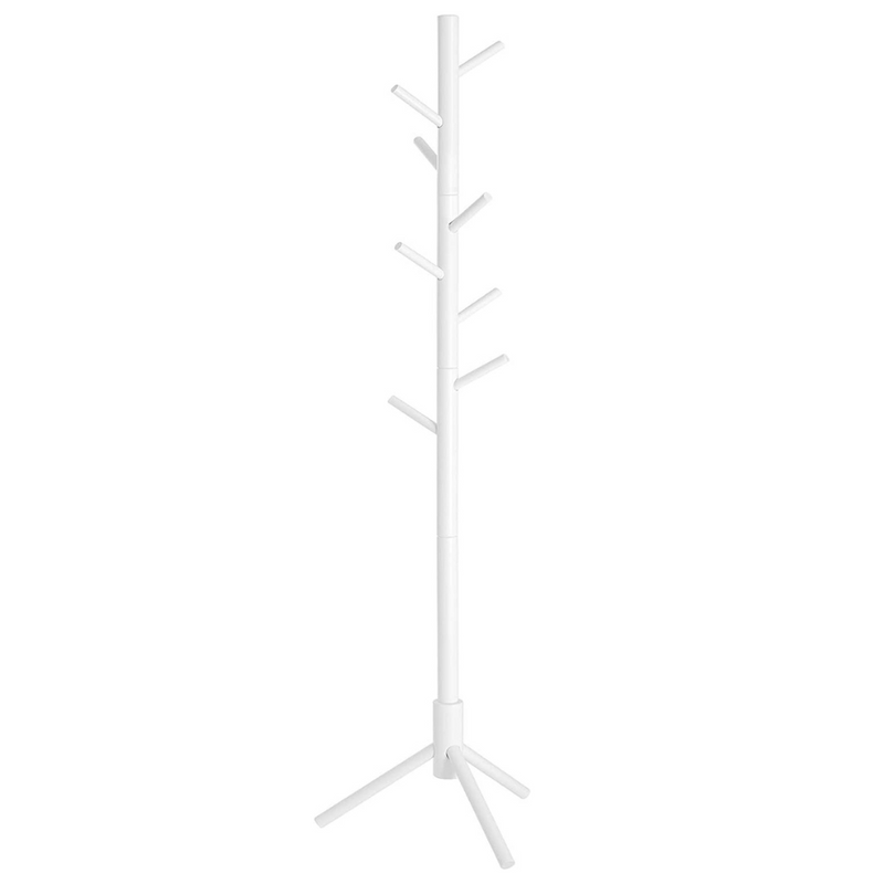 Vasagle Free Standing Solid Wood Coat Rack - White